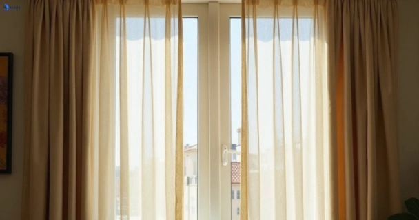 Dull dusty drapes in bossley-park-nsw before professional cleaning